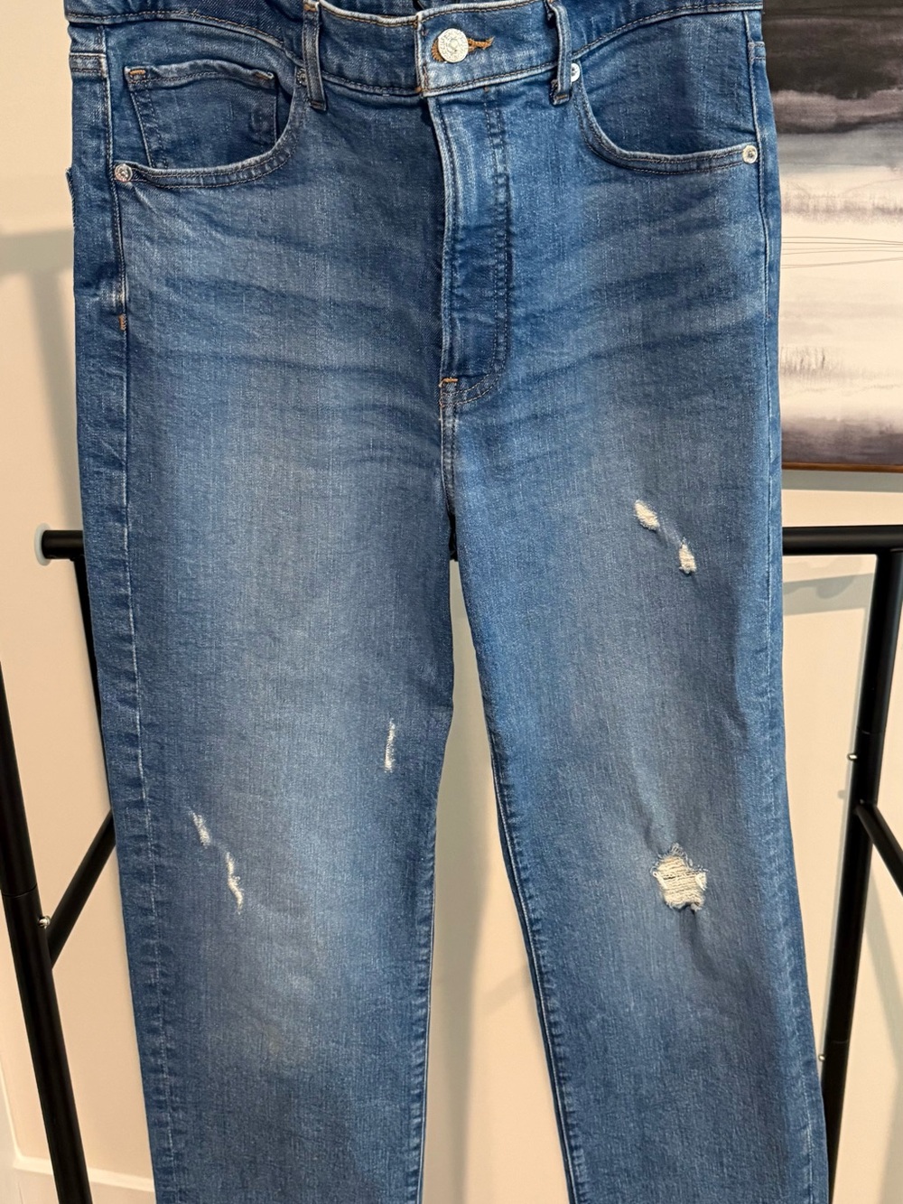 Express Blue Denim Jeans with Contrast Stitching
